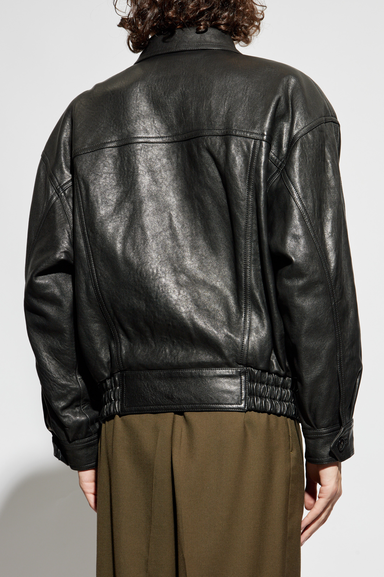 SAINT M×××××× BBJ_LEATHER JACKET XL Preto Casaco de couro Saint Laurent - Vitkac Brazil